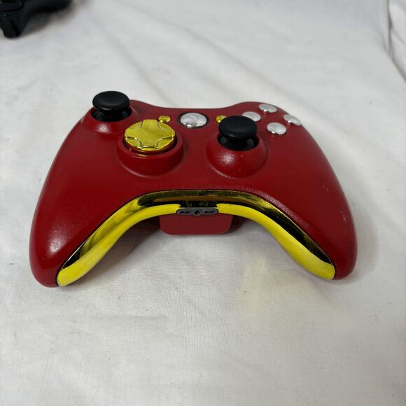 Iron Man Themed Red & Gold Chrome Custom Controller Chaos XBOX 360 Controller - Picture 4 of 6
